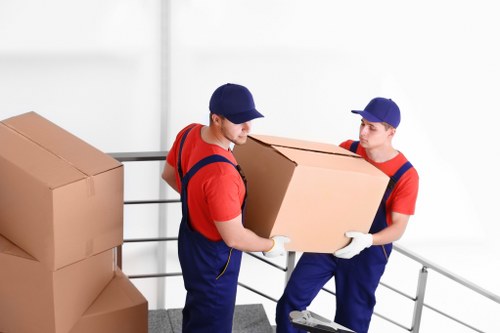 Local man and van service in Uxbridge helping with moving boxes