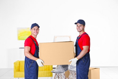 Packing and loading furniture during a removals service in Uxbridge