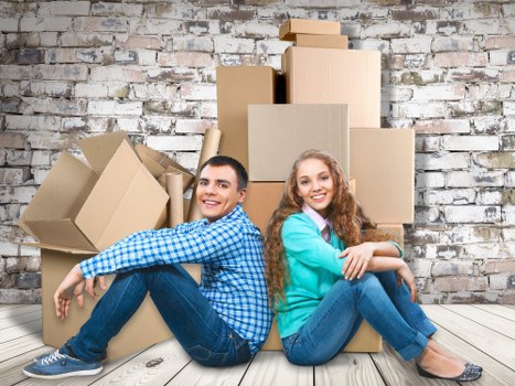 Careful unloading and placement of boxes during a Uxbridge move